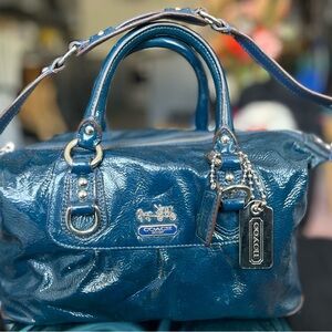 Coach Blue Leather Handbag